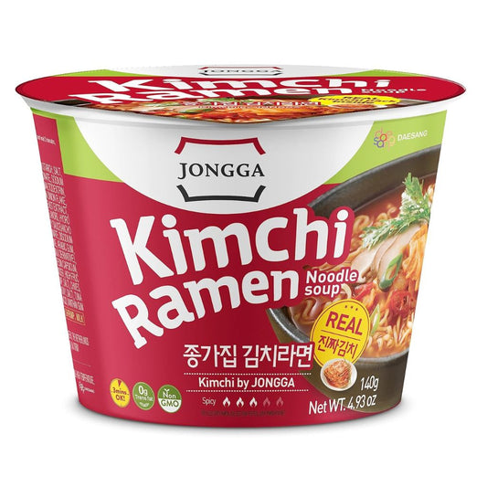 Jongga Kimchi Flavor Instant Ramen 4.93oz Bowl