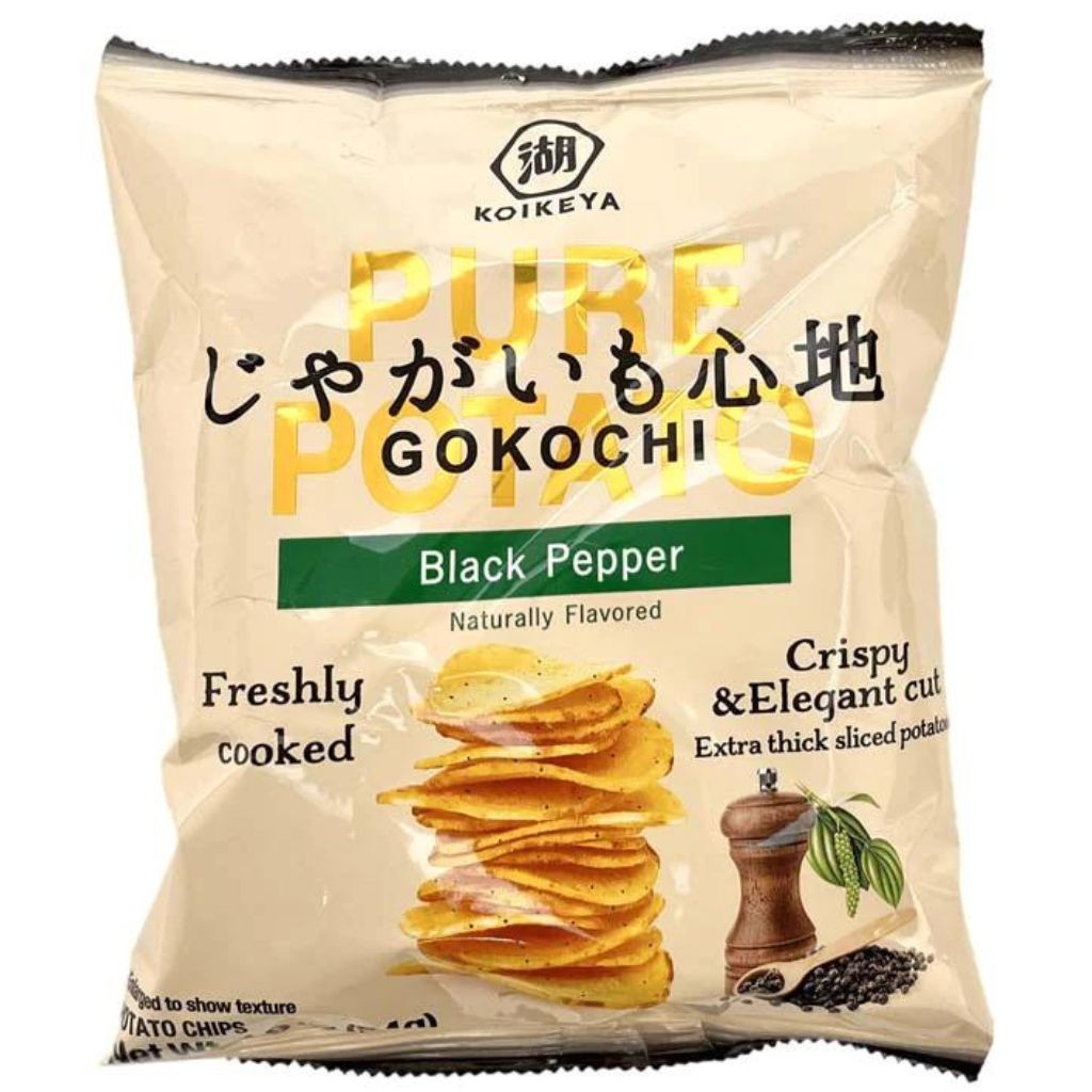 Koikeya Pure Potato Chips Original Sea Salt & Black Pepper Flavors