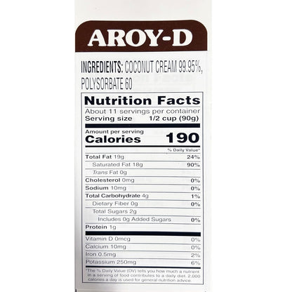 Aroy D Coconut Cream 33.8oz Pkg