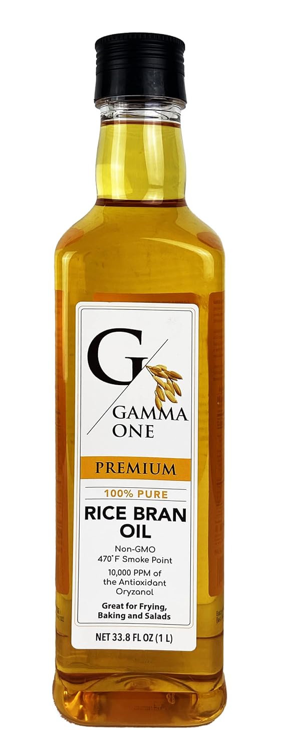 Gamma One 100% Pure Rice Bran Oil, 16.9 Ounce