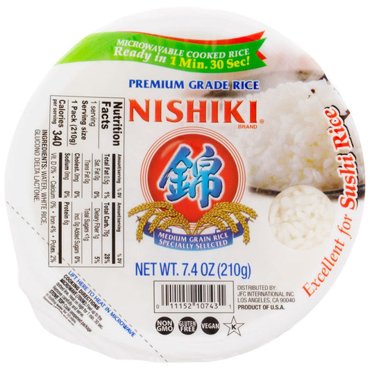 Nishiki Cooked Rice 7.4 oz 3 Varieties