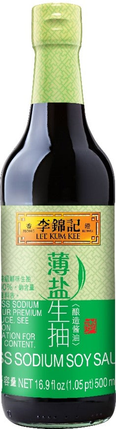 Less Sodium Soy Sauce - Lee Kum Kee Brand 16.9 oz Bottle